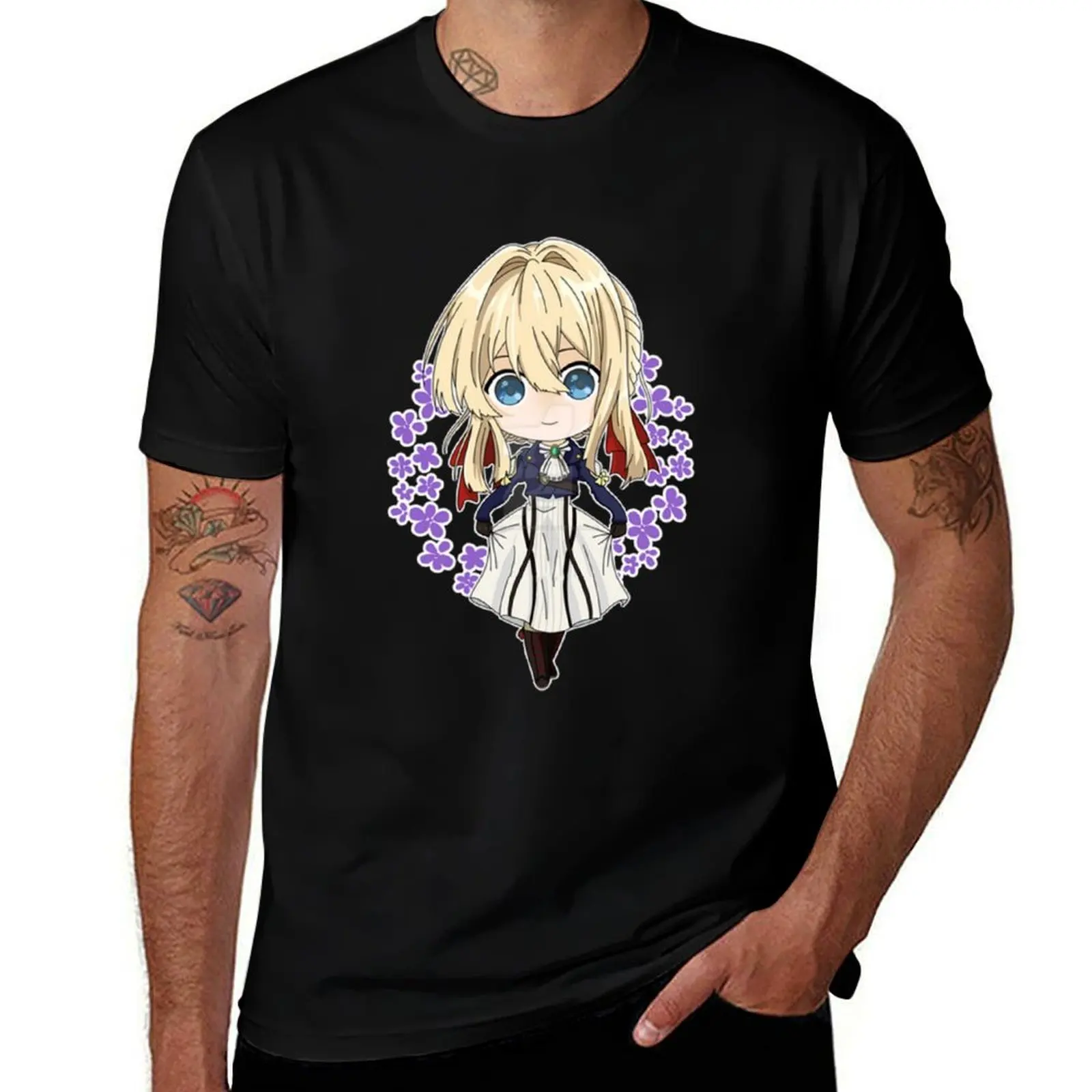 

white tshirt t shirts Evergarden man Violet T-Shirt for for shirt anime t pack man