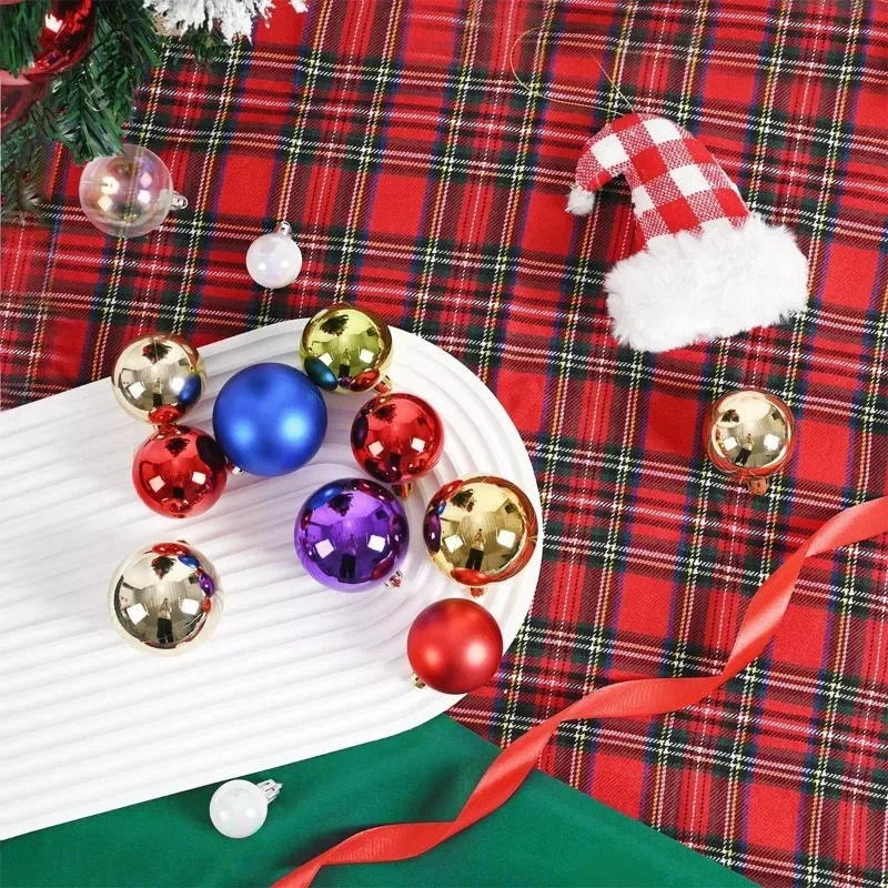 2025 24Pcs 3/4/6CM Christmas Balls Big Ball Christmas Tree Pendant Ornaments for Party Decor New Year Navidad Gifts Accessory