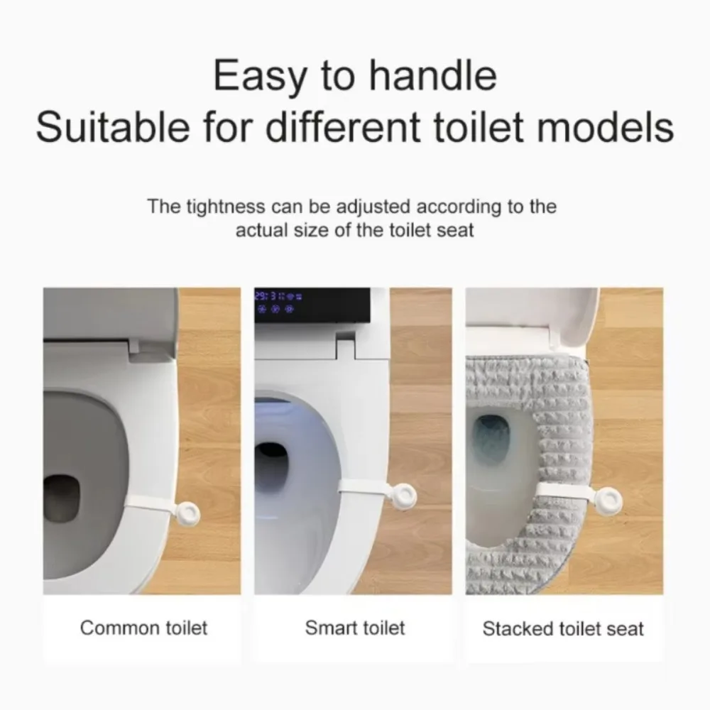 silicone Toilet Seat Cover Lifters Durable Self Adhesive Closestool Holder Multi-Function Touch Free Toilet Seat Pad Lifter