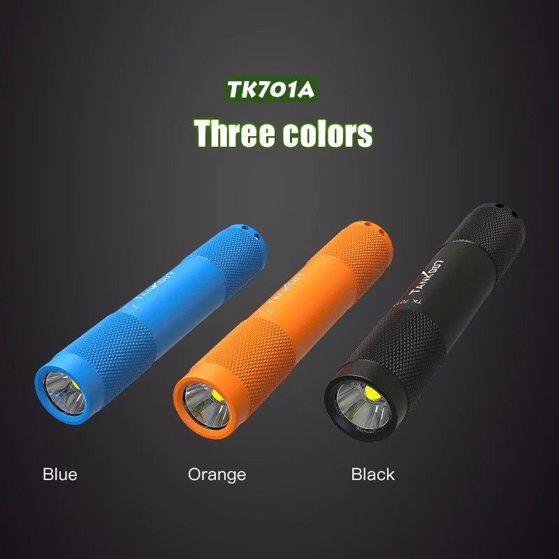 TANK007 Mini LED Flashlight Portable Pocket-sized Flashlights with Keychain Penlight for Home Outdoor Emergency Lighting TK701A