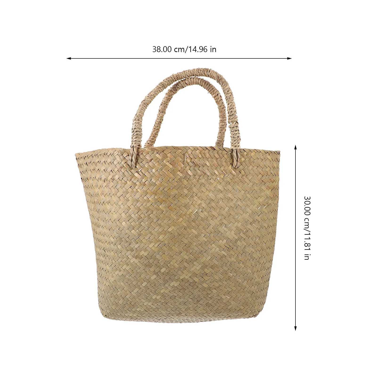 

1pc Woven Flower Basket Natural Hand-Held Storage Decorative Planter For Home Garden Living Room Bedroom Office Straw Basket