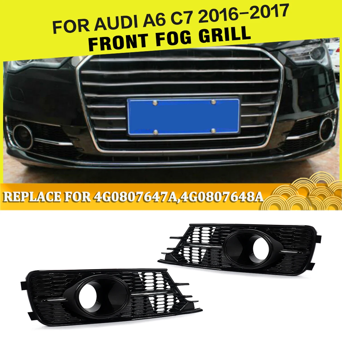 

4G0807648A Светодиодный задний фонарь Задние фонари Задний бампер Центральный отражатель Противотуманные фары Задний фонарь для Audi A6 C7 2016-2018 гг. 4G0807647A