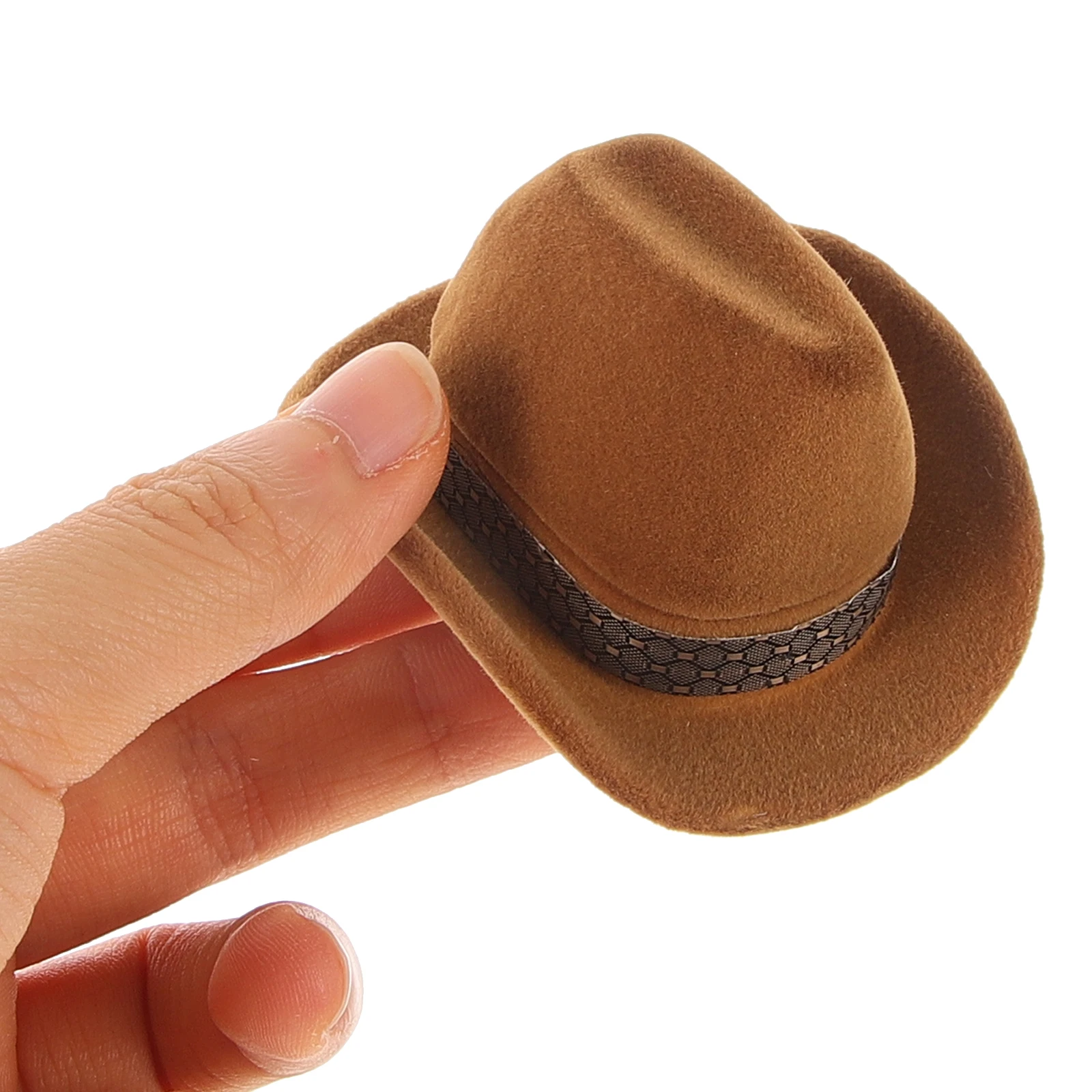 

2Pcs Hat Shaped Flocking Ring Box Jewelry Gift Packaging Engagement Wedding Proposal Decorative Case