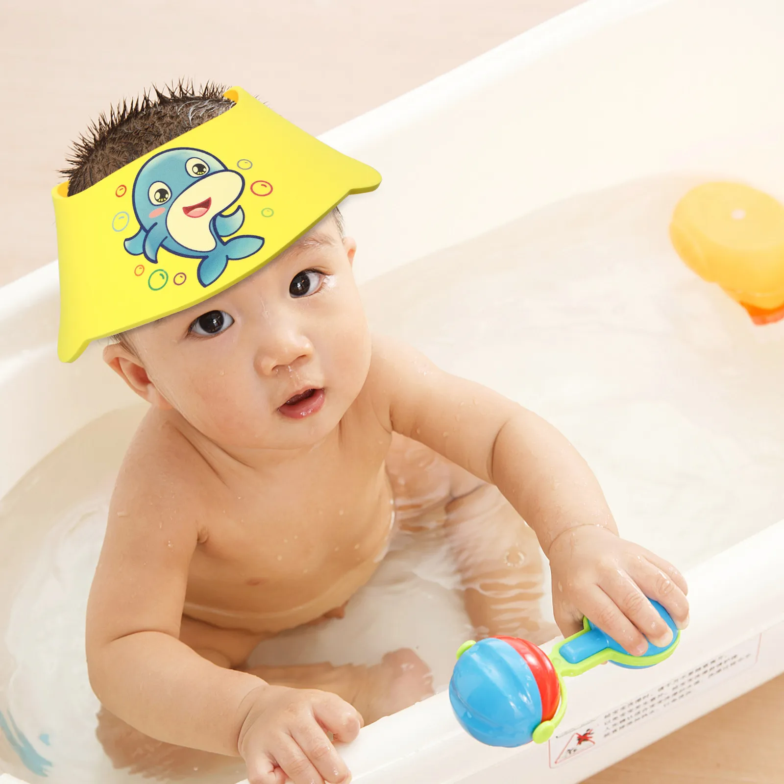 

2pcs Kids Shower Caps Baby Bath Visor Hair Washing Toddler Beach Hat Sun Hats Child Water Resistant EVA Material
