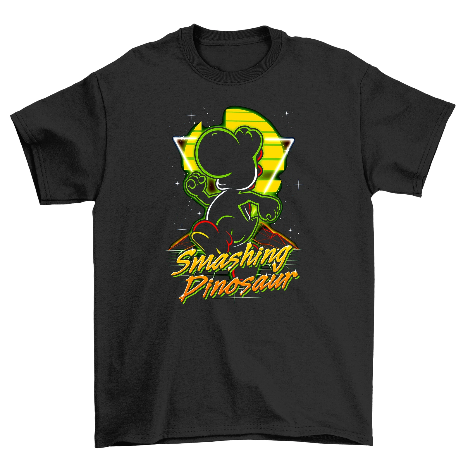 Smashing Dino Funny Dinosaur T-Shirt - Roar with Laughter! Unisex Design, 100%