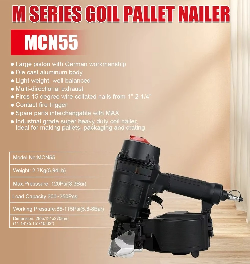 Roll Pallet Tool 1-1/4 to 2-1/4 pneumatic roll for pallets, cases and floors