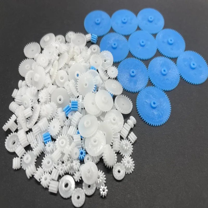 200 Mixed Gear Packs, Plastic Transmission, Toy Car, Robot DIY Accessories, Small Production, Plastic Gear Set.