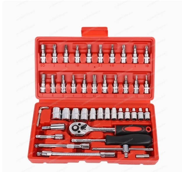 150PCS Automotive Mechanic Home Sockets Total Tools Auto Repair 1/2 Inch Torque Wrench 150piece Combination Set