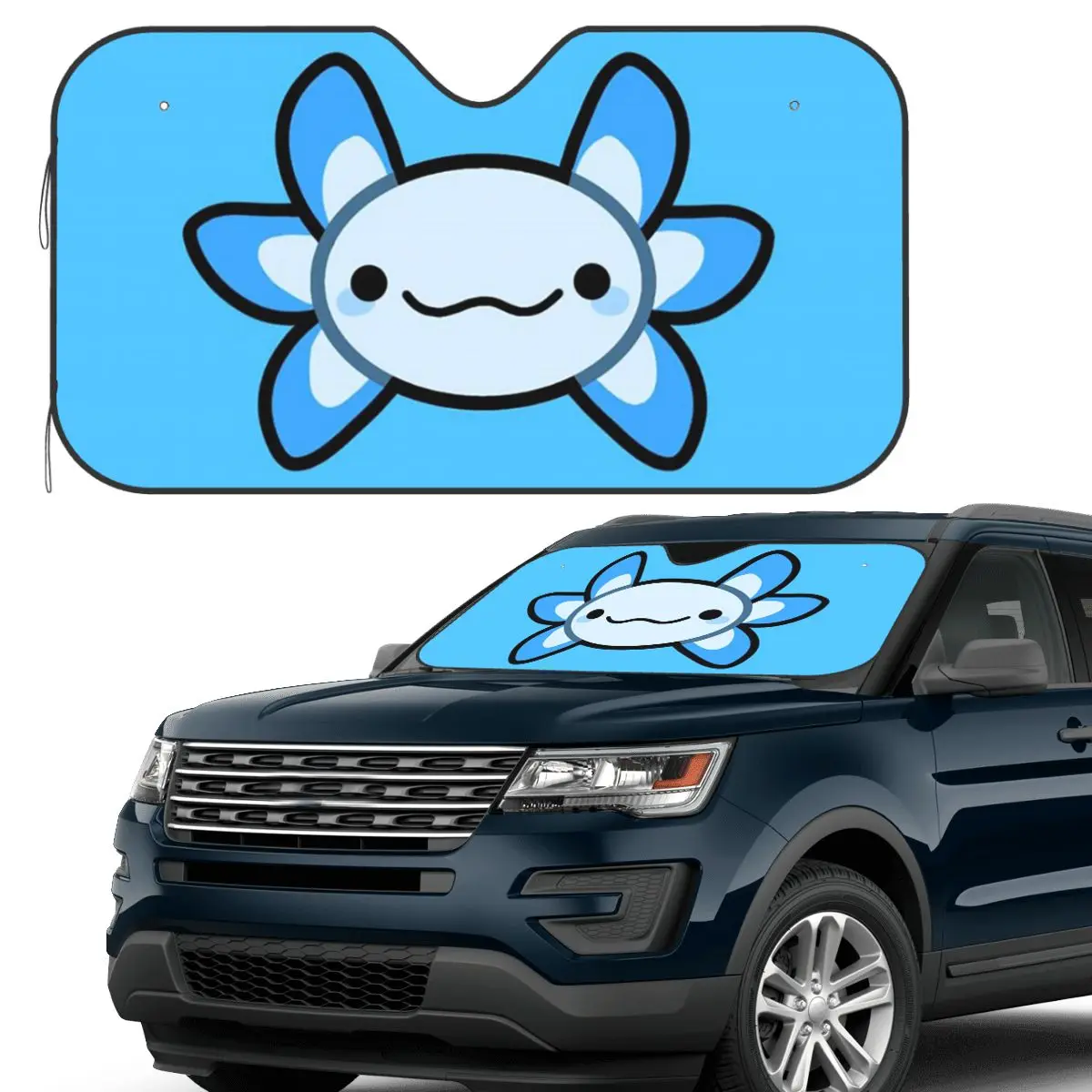 

Axolotl Blue от Matx Ft солнцезащитный козырек на лобовое стекло автомобиля, переднее лобовое стекло, солнцезащитный козырек, аксессуары, чехлы