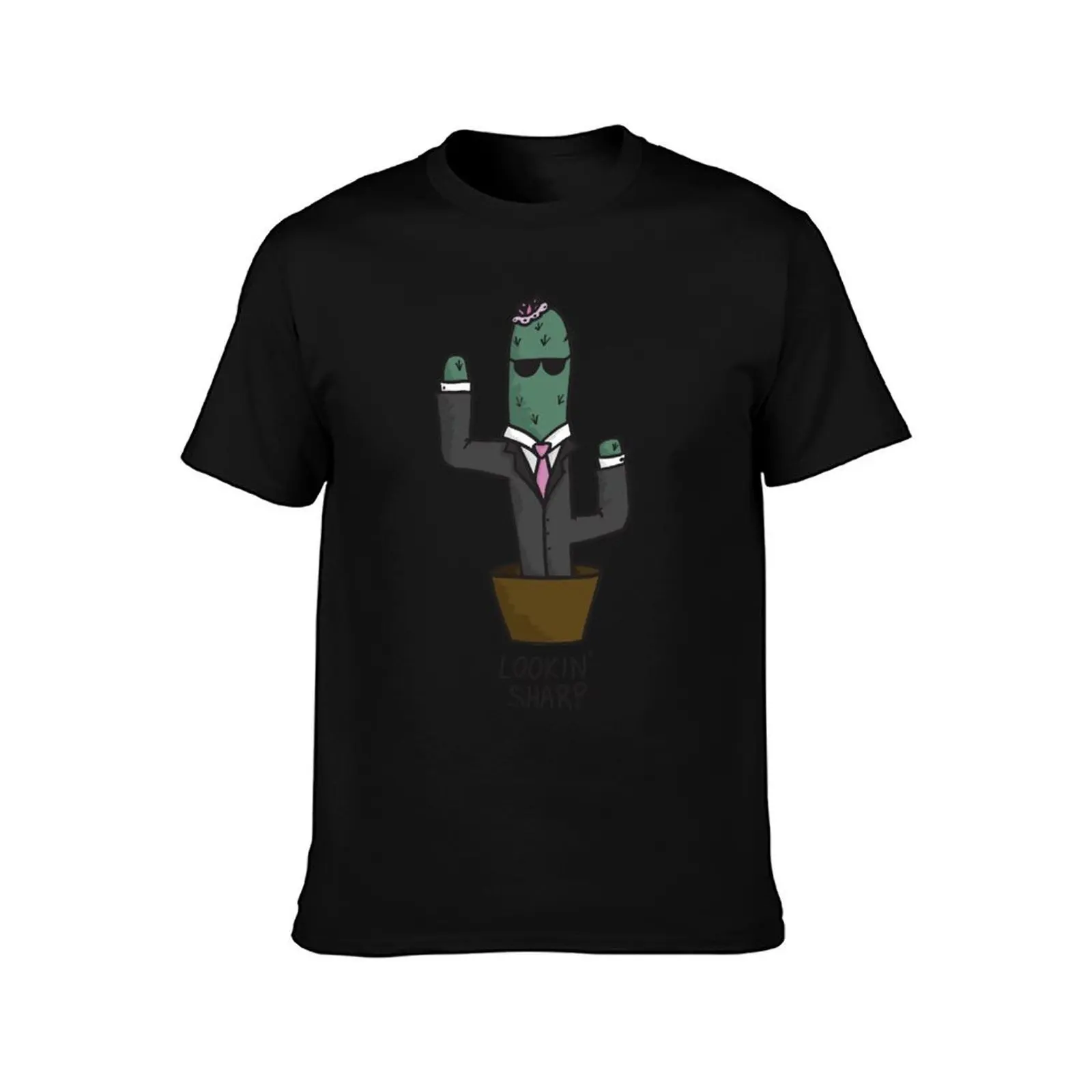 Lookin Sharp Cactus T-Shirt Relaxed Casual Short Sleeve Tee T-Shirt