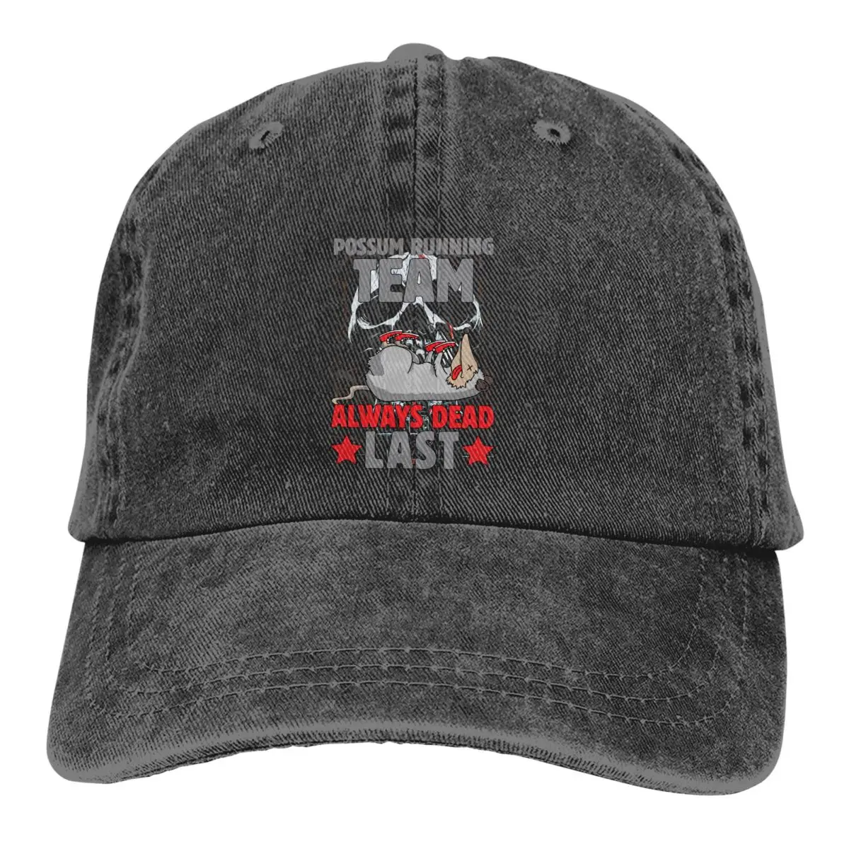 

Pure Color Dad Hats Possum Running Team Always Dead Last Women's Hat Sun Visor Baseball Caps Opossum Peaked Cap