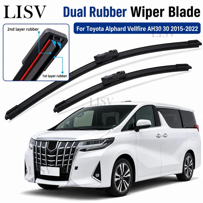 Wiper Blades 28"+14" Front Windshield Windscreen Window Car Accessories For Toyota Alphard Vellfire AH30 30 2015-2022