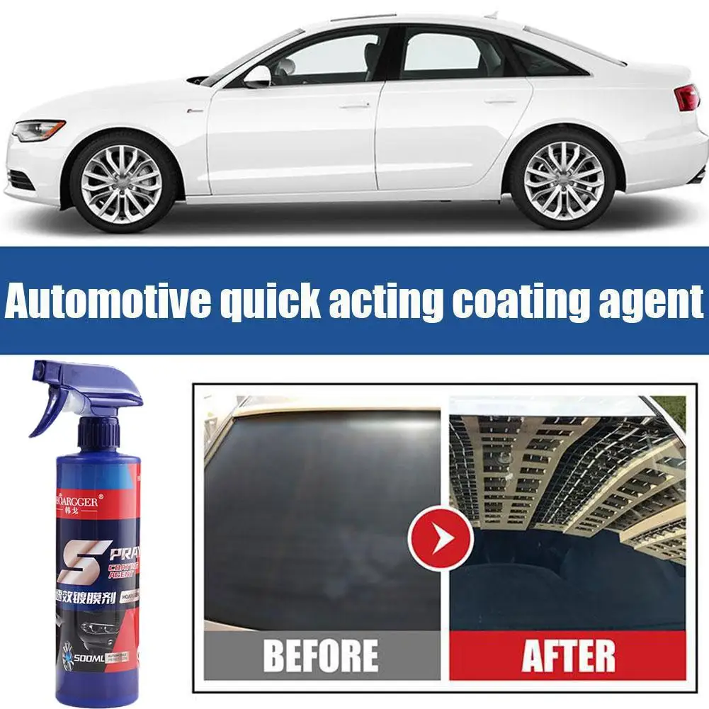 Rapid Ceramic Paint Sealant 500ml Nano Ceramic Car Liquid Anti-Scratch Polish Extremely Hydrophobic Care Glass Spray Coatin H8R6