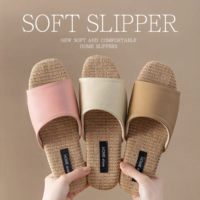 

New Womens Shoes Retro Fashion Leather Flat Slippers for Woman Comfortable Vacation Casual Shoes Designer Shoes Zapatos De Mujer