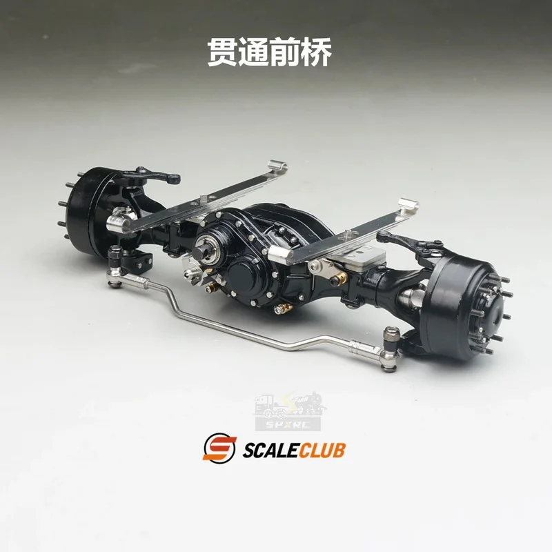 Scaleclub Model 1/14 Tractor Head Mud Truck Upgrade Metal Lock Difference Planetary Steering Front Axle For Tamiya Scania