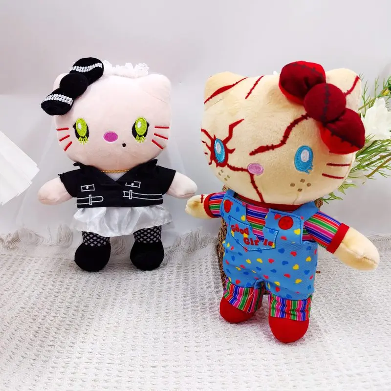 

23 см новый Kawaii Sanrio Hello Kitty Хэллоуин серии креативный призрак невесты Китти плюшевая кукла подушка игрушка орнамент подарки на Хэллоуин