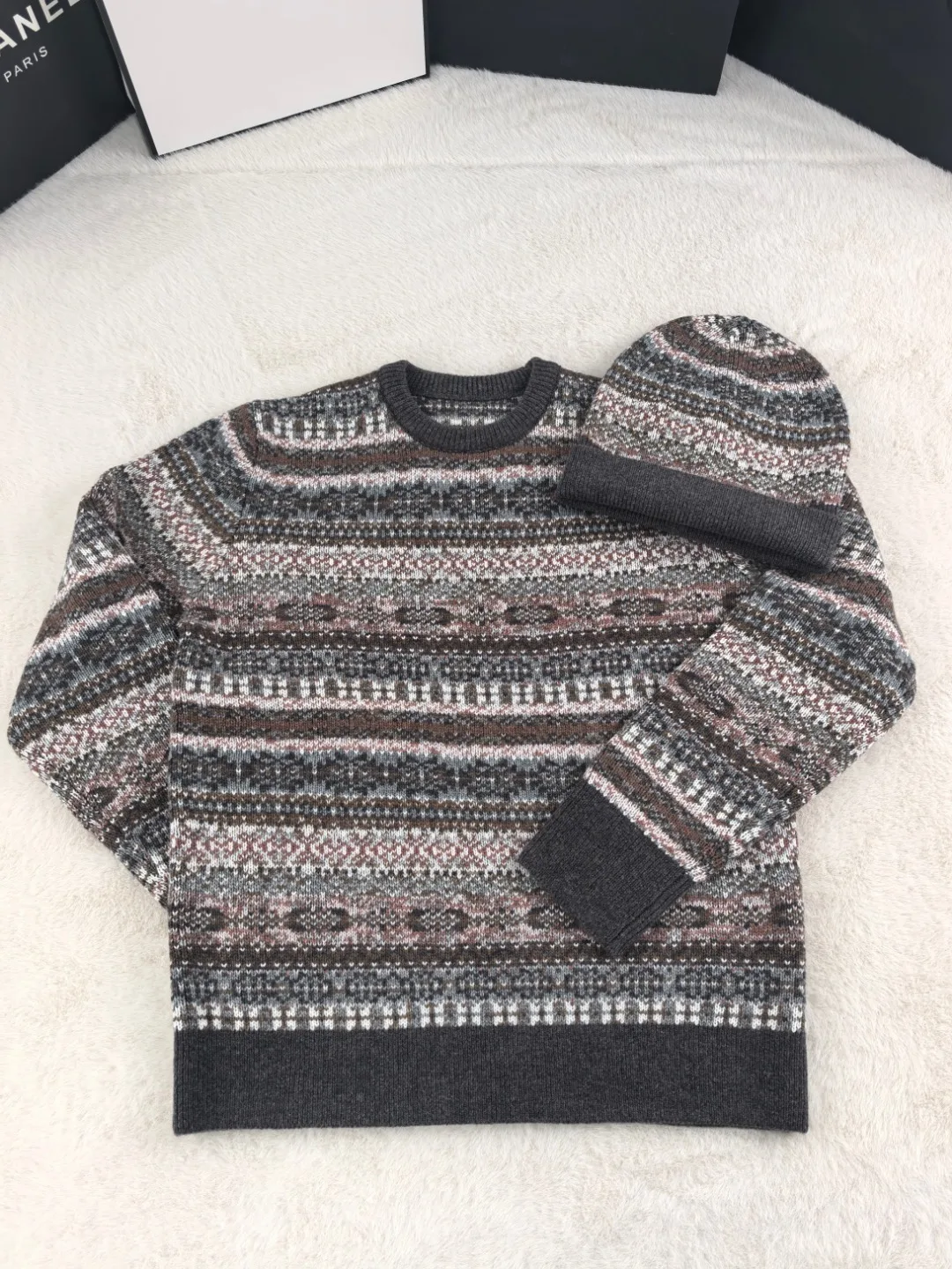 Retro trui dames 2025, nieuwe herfst en winter, losse luie stijl gebreide trui, wollen trui + hoed