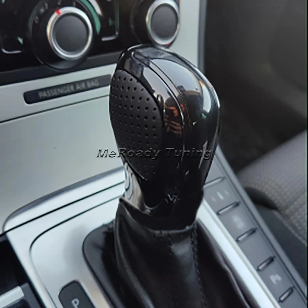 Perforated Leather Shift Knob Cover dsg gear stick cap for VW Golf mk7 Passat B7 B8 CC R20 Tiguan Jetta 6 Polo Scirocco Interior