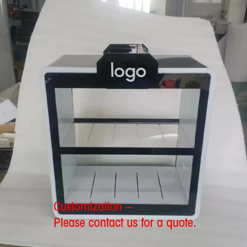 custom.Smoke Shop Counter Top LED Lighted Acrylic Display Smoking Accessories Display Cabinet Stand