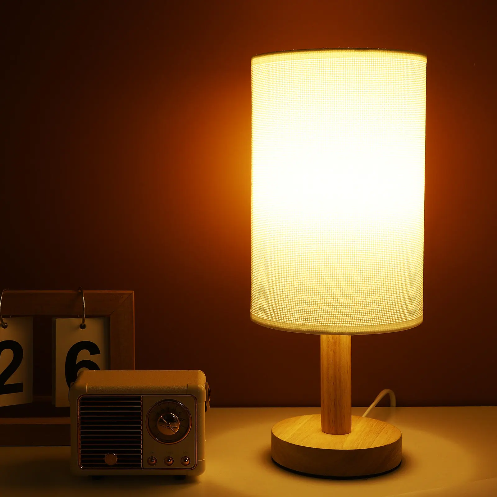 Cylinder Fabric Lamp Shade Universal Replacement for Desk Table Lamp E27 Bedside Lighting Cover Linen Simple Drum Lampshade