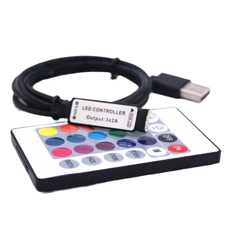 1/5PCS 24Key Remote Control  DC 5V-24V LED Strip Light RGB Controller LED Controller For SMD 2835 5050 Strip Lamp rgb Controler