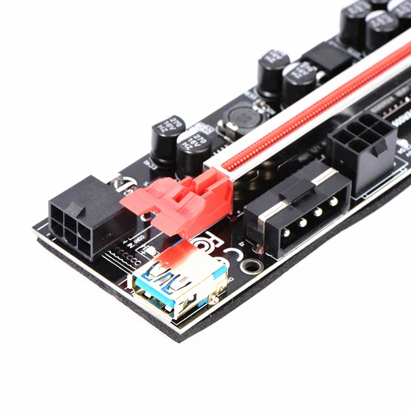 NEW Riser Card VER009S Plus PCI-E 009S Plus PCIE X1 to X16 4Pin 6Pin Power for Graphics Card GPU Miner Mining 60CM USB 3.0 Cable