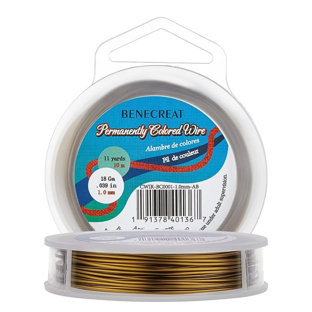 

18-Gauge Jewelry Beading Wire Tarnish Resistant Antique Bronze Wire for Jewelry Craft Making 33-Feet/11-Yard making kit