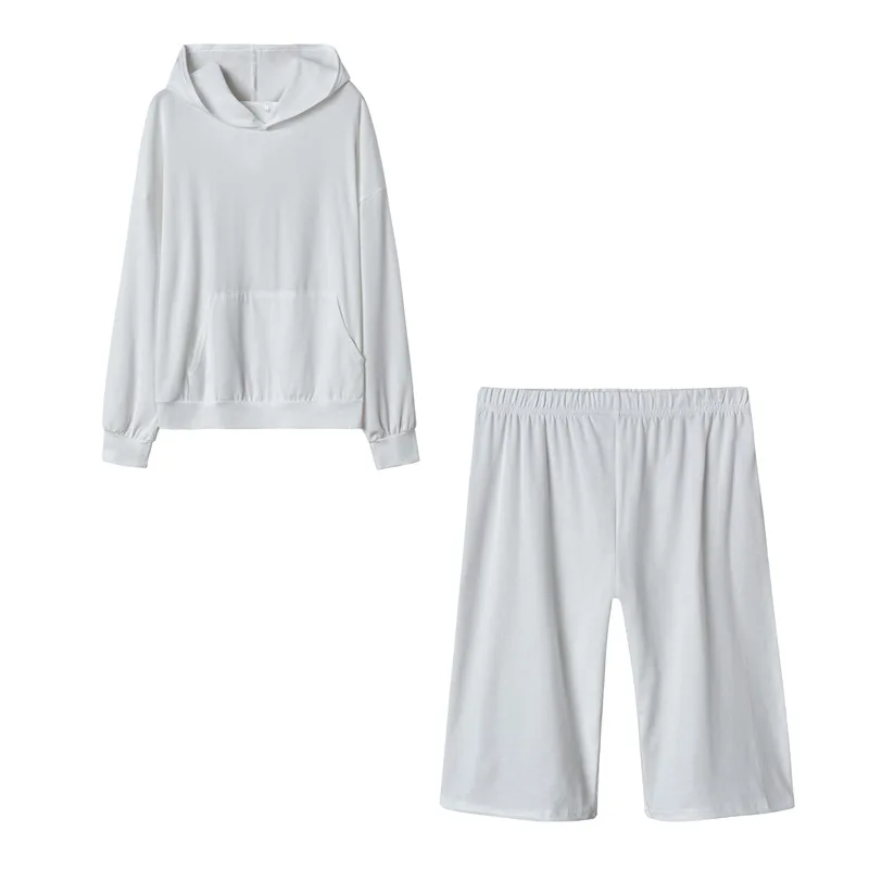 Women Fleece Two Piece Sets Elegant Solid Color Oversized Warm Hoodies and Long Pant Sports Suit Autumn Winter Tracksuit