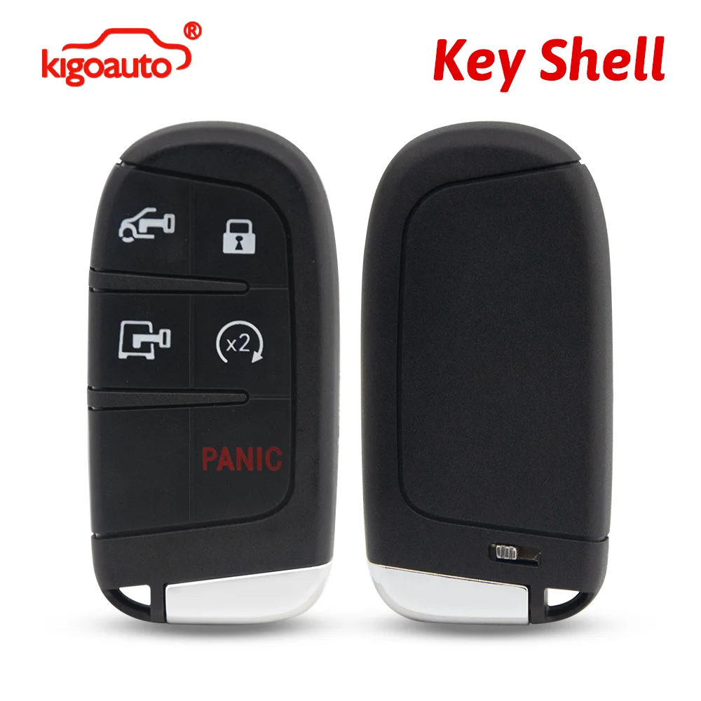 

kigoauto FCC M3N-40821302 Smart key shell 5 button with SIP22 blade for 2022-2023 RAM PROMASTER PN 7FF25LXHAB