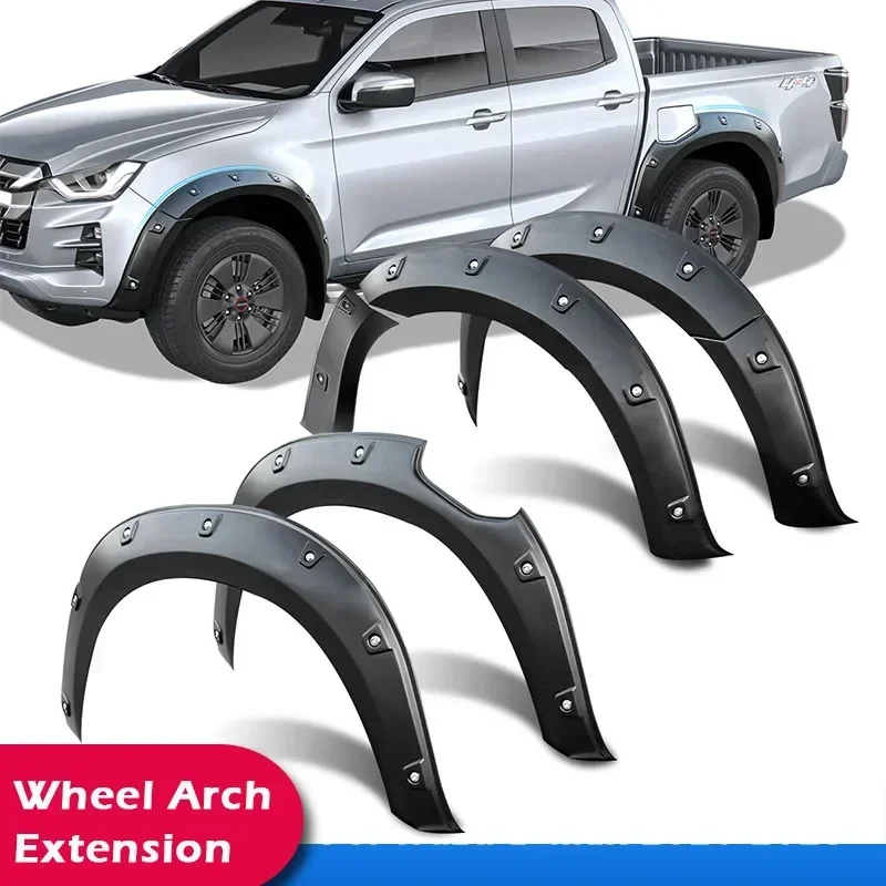 6'' Rivet Style Fender Flares Wheel Arch Extension For Isuzu dmax 2020 2021 2022 2023 Mudguard Double Cabin Car accessories