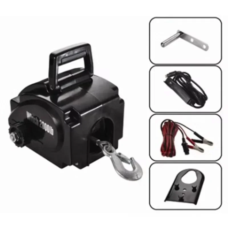 

2000 Lb Portable Marine/yacht Electric Winch Tractor Small Motor Boat 12v