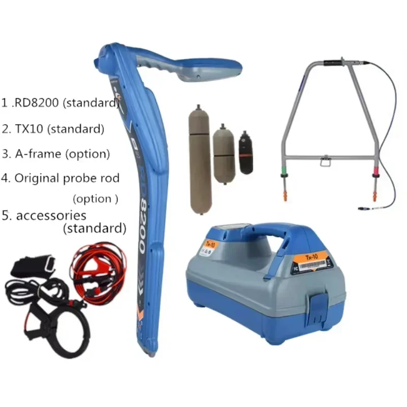 RD8200 Locator and TX10 Transmitter Underground Pipeline and Cable Fault Locator Options and
