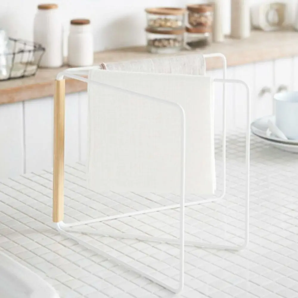 

Hanging Dish Cloth Drying Rack Folding 3 Layers Kitchen Washcloth Holder Vertical Dishrag Organizer Dish Rag Storage Rack