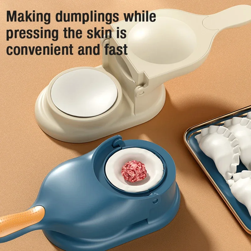 2 in1 Dumpling Maker DIY Kit Wrapper Presser Dough Pressing Ideal for Home Cooking Dough Skin Molder Machine Kitchen Gadgets
