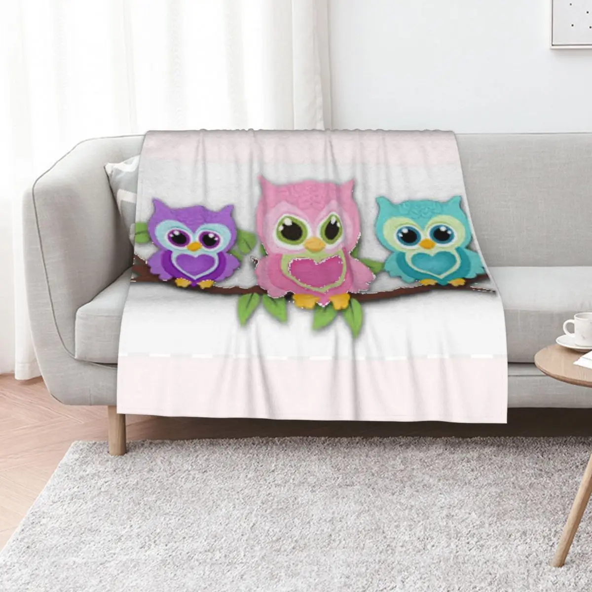 Cute Owl Print for Nursery Decor and more Throw Blanket Versatile Cozy Throw Blanket for All Occasions