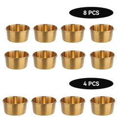 4/8/10Pcs Set Stainless Steel Dipping Sauce Cup Seasoning Serving Tray Soy Vinegar Dishes Kitchen Tableware Condiment Container