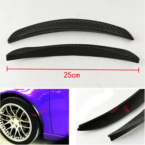 Universal Car Wheel Arch Trims Extensions Arches Eyebrow Guard Flare Sticker Scuff Protector Strip 25cm