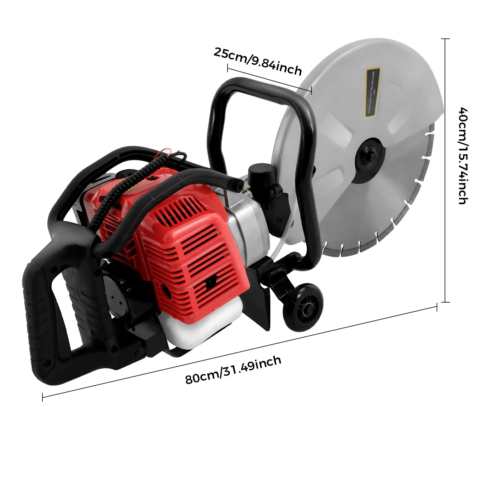400W Concrete Cutter Saw Circular Saw Concrete Wet Saw Cutter Guide Roller Water Line Attachment Cut Off Saw Demo Saw