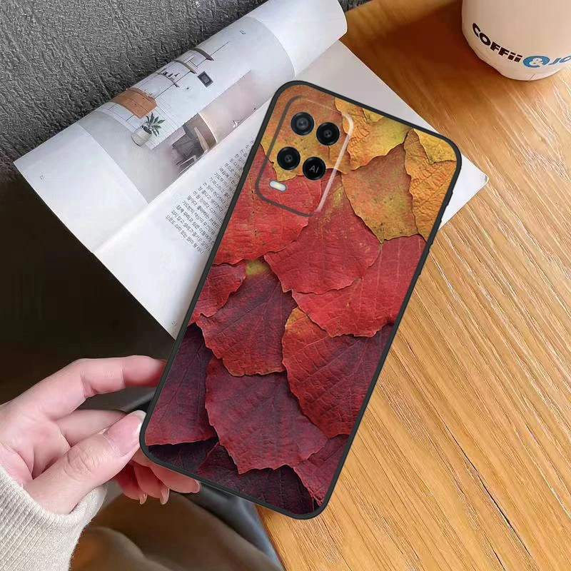 COLOURFUL AUTUMN LEAVES Case For OPPO A17 A16 A15 A78 A98 A54 A74 A94 A76 A96 A77 A52 A72 A5 A9 A53 A54s A57s Cover