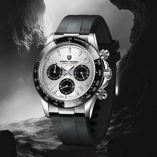 Imagen 1 del producto PAGANI DESIGN 1664 reloj mecánico automático de lujo para hombre movimiento VK63 AR cristal de zafiro caucho 100m reloj impermeable para hombre