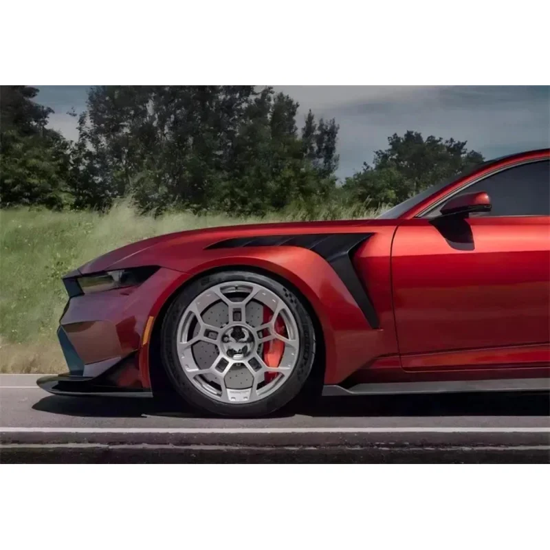 Real Carbon Fiber Front Bumper Trim Body Kit Mustang 2015-2025