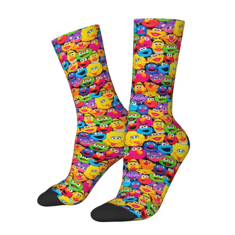 Kawaii Cookie Monster Pattern Socks Men Women Warm 3D Printing Sesames Street Manga Basketball Sports Socks