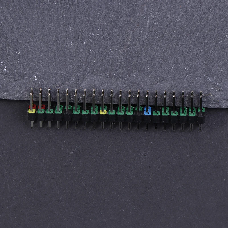 1Pc 2x20 Pin Male GPIO Header Colorful Mark Prevent Wrong Plug Dual Row Male 20 Pin Stacking Header Extend Straight Connector