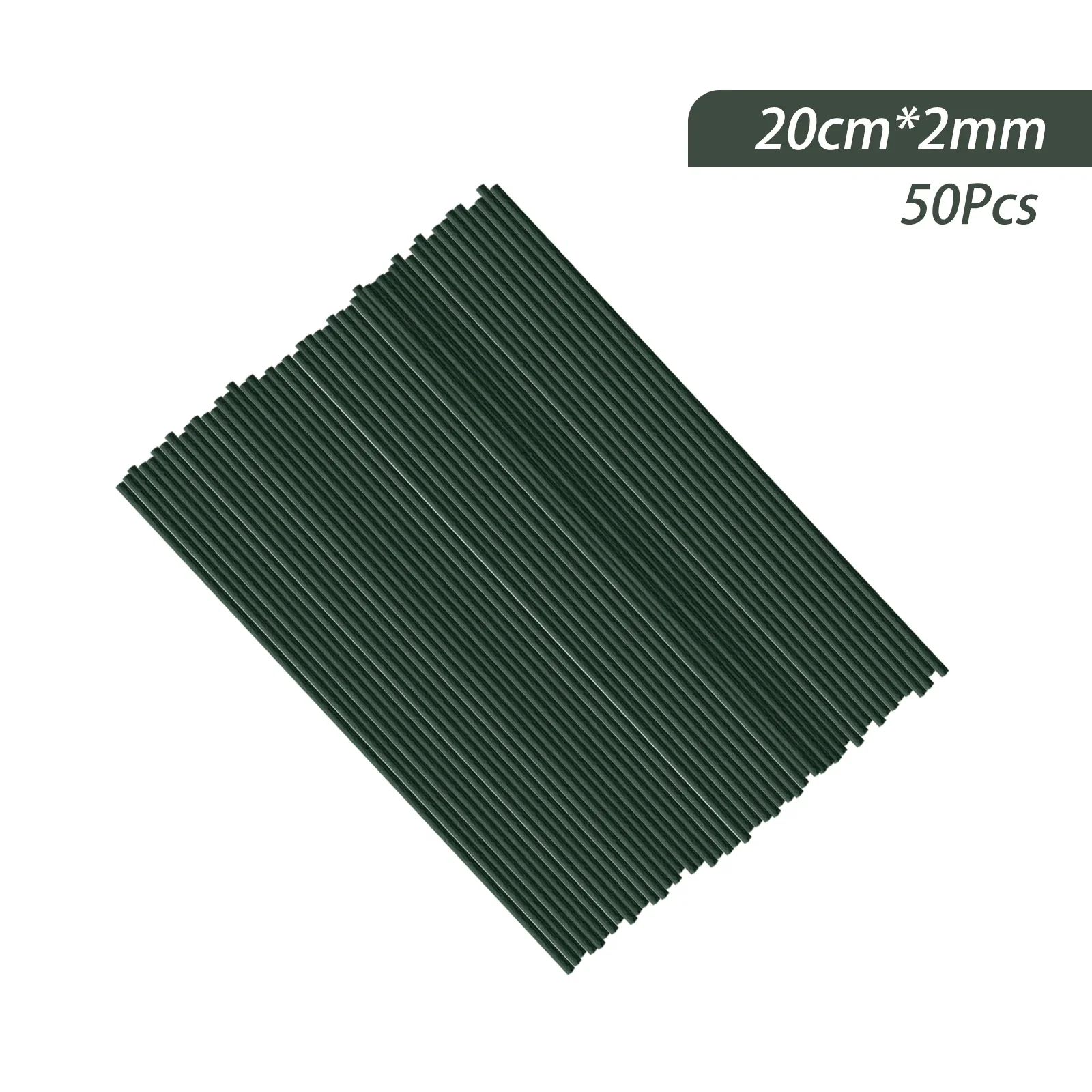 50 Stuks 15/20/25/30/40 Cm Kunstmatige Groene Bloem Stengels Diy Bloemen materiaal Handgemaakte Draad Stengel Accessoies Voor Bruiloft Home Decor