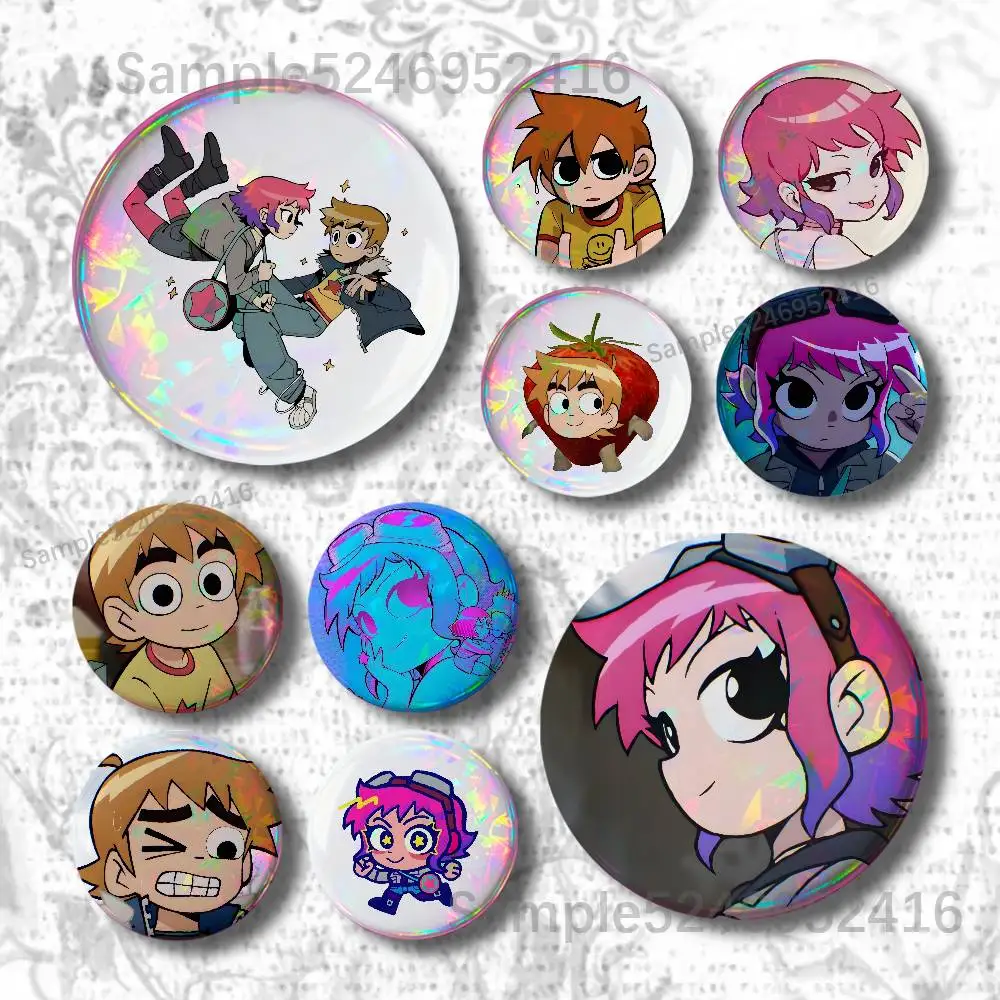 S-Scott Pilgrim Vs The World Badges Button Pins Brooch Creative Funny Quotes Clothes Backpack Jewelry Gift For Kids Friends