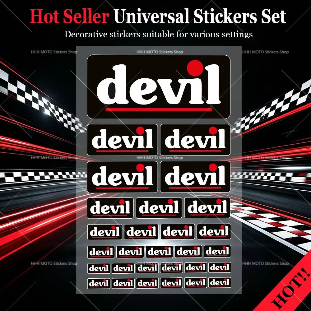 D-Devil New Universal Car Motorcycle Helmet Tail Box Modified Stickers Computer Suitcase Phone Ipad Case Stickers Decor
