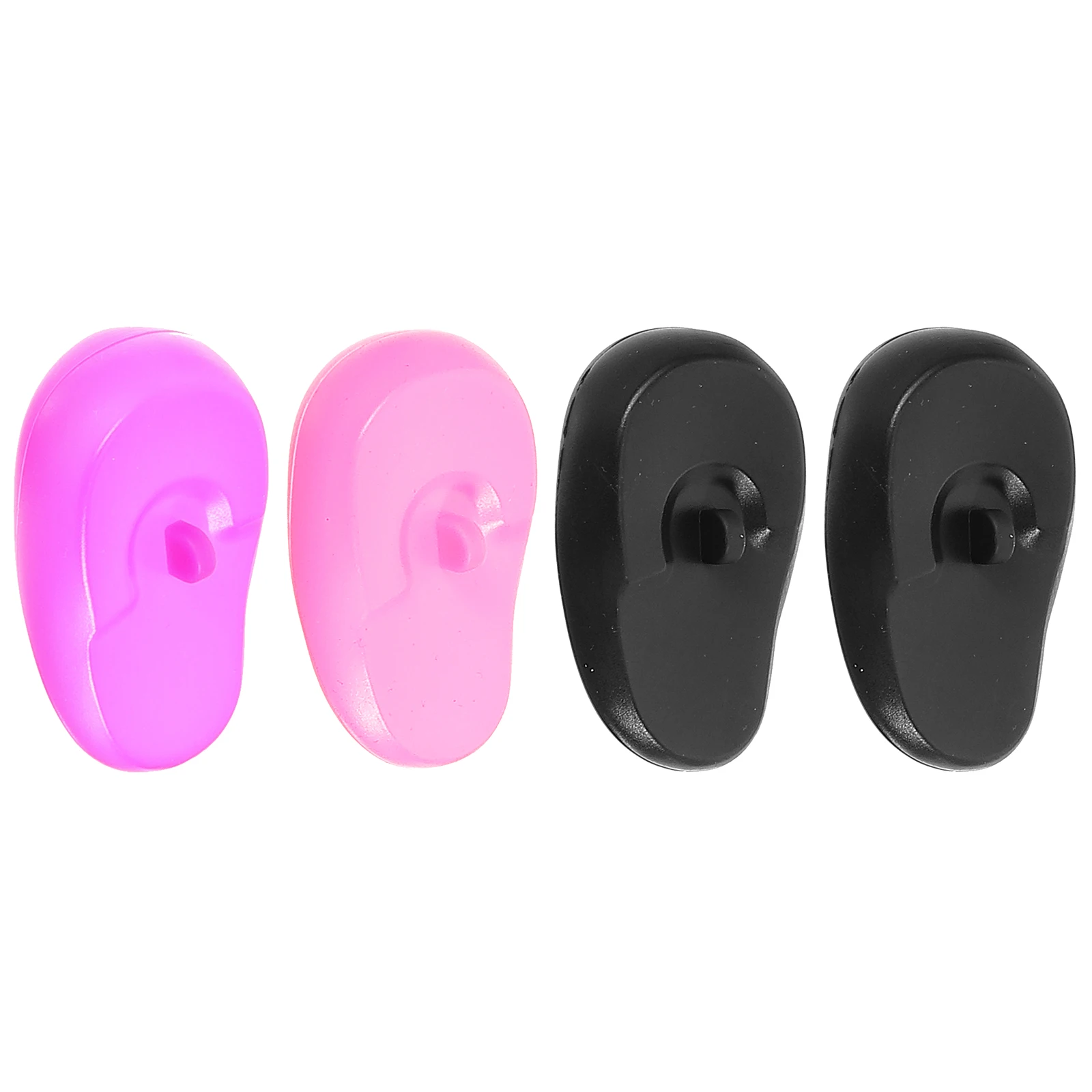 

4pcs Silicone Ear Covers for Hair Dyeing Coloring Earmuffs Waterproof Shower Swim Caps Protect Ears Salon Use