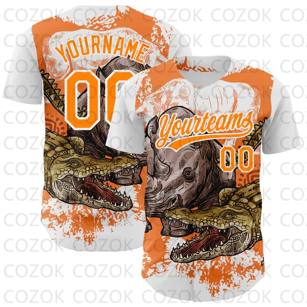 

Custom Crocodile Baseball Jersey Men and Women Shirt 3D Printed Shirt Team Shirts Hip Hop Unisex Tops