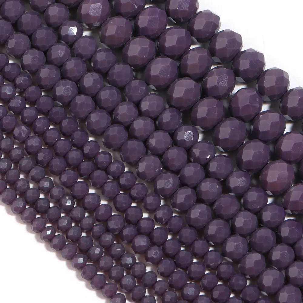 4 6 8 10mm Clear Rondelle Crystal Beads Faceted Glass Beads Bulk Wholesale Loose Spacer Bead for Jewelry Making DIY Bracelet