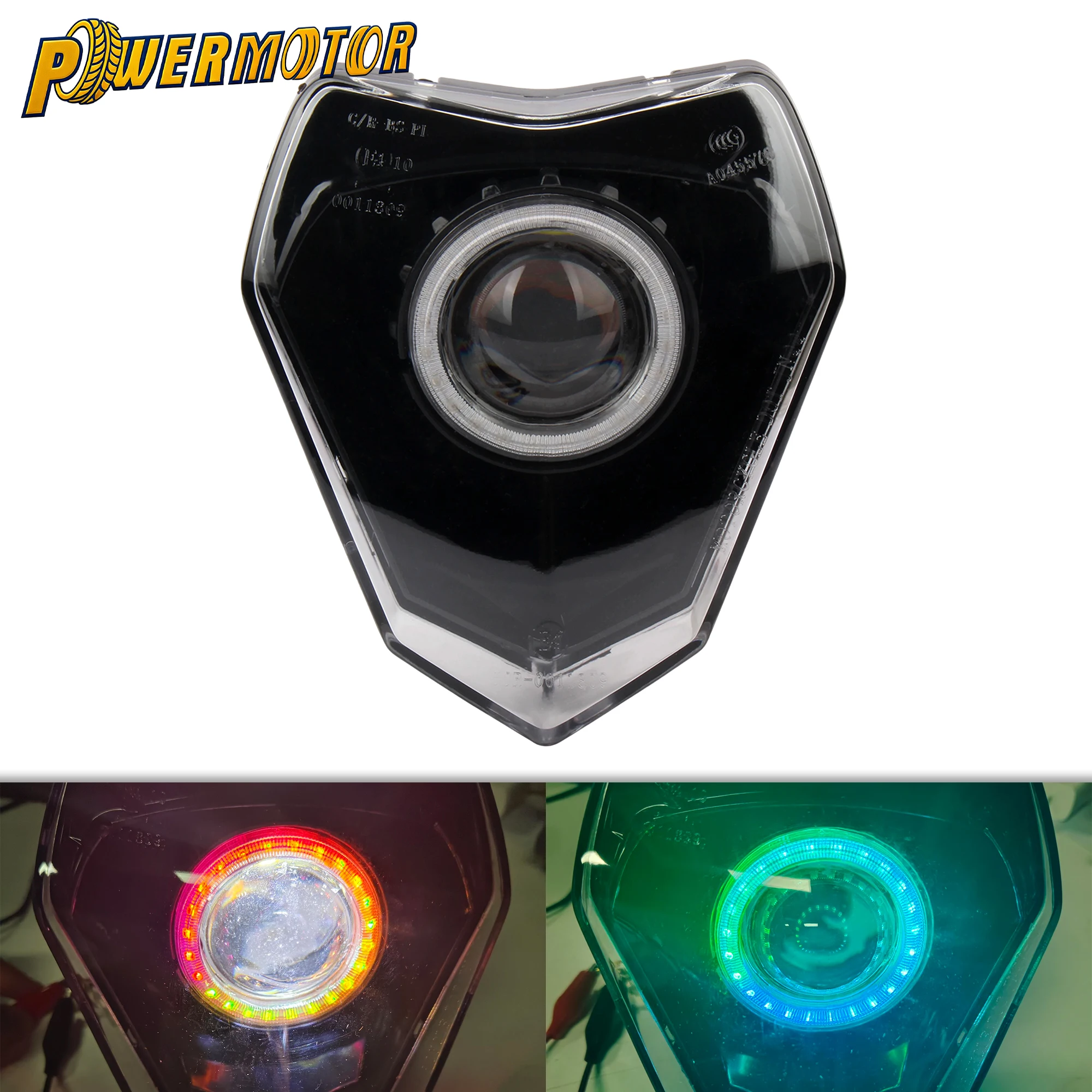 

Motorcycle Headlight App Control Angel Eyes RGB Headlamp For KTM EXC 125 150 200 250 300 350 400 450 500 530 2008-2013 Motocross